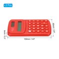 thumbnail image 2 of Unique Bargains 8 Digit Pocket Size Mini Calculator Dual Power Handheld Calculator Red 2 Pack, 2 of 6