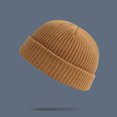 thumbnail image 2 of Unisex Fashion Warm Winter Casual Knitted Hat Solid Color All-match Hat, 2 of 9
