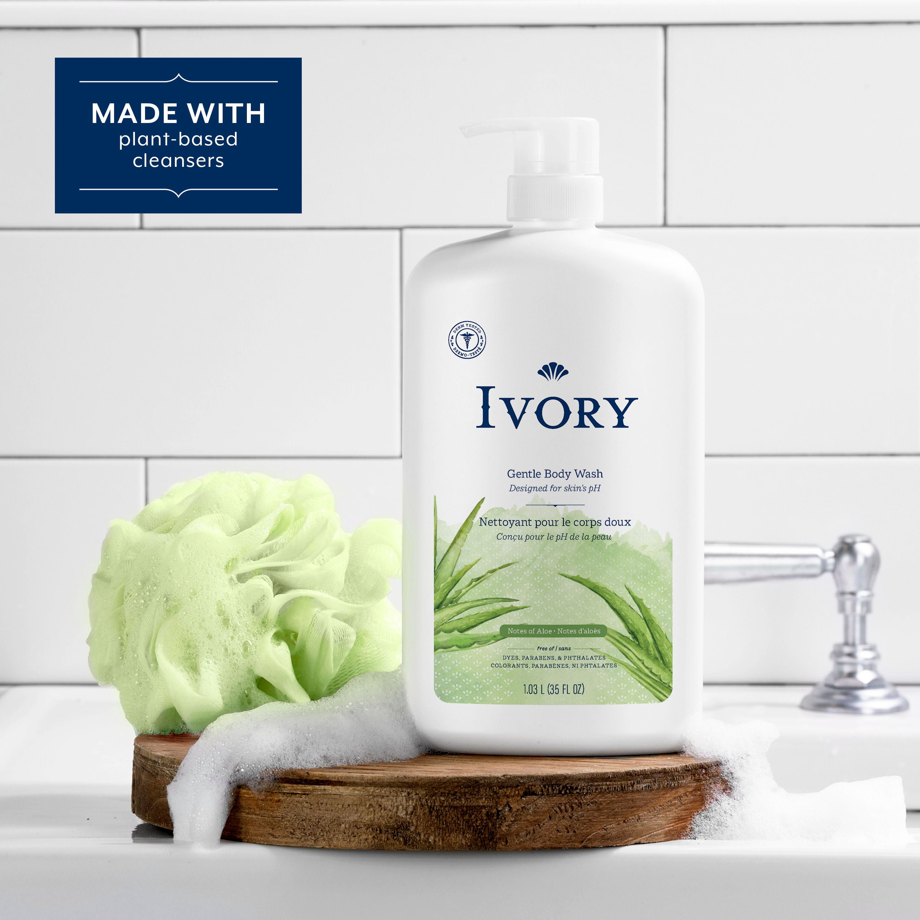 Ivory Nettoyant pour le Corps Doux, Notes d'Aloès