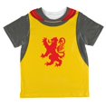 thumbnail image 1 of T-shirt pour Tout-Petit à Imprimé Intégral de Costume d'Armure de Lion Rampant de Chevalier d'Halloween, 1 of 2