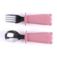 thumbnail image 1 of BKER Stainless Steel Fork Spoon Set With Silicone Handle Durable Tableware For Kitchen Dining Camping Travel Picnic BBQ Party, 1 of 4