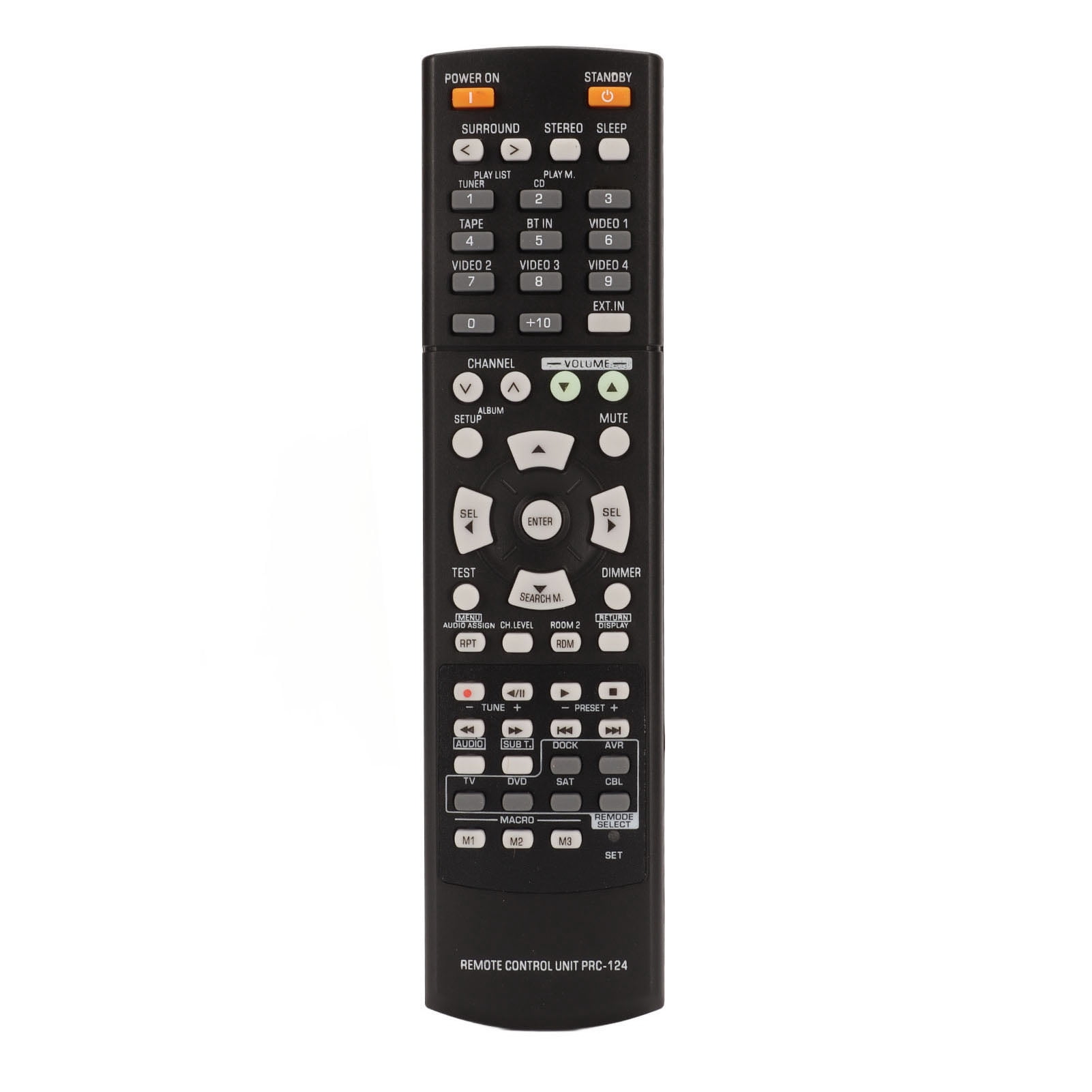 Sound Video Receiver Remote Control, ABS Housing AV Receiver Remote Wearable Ergonomic Design  For Rd 7503 For Prc 124