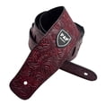 thumbnail image 1 of Adjustable Leather Guitar Strap Strap with Strap Clasp - Burgundy, as, 1 of 8