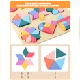 thumbnail image 4 of YiJuHui 1pcs Educational Wooden Geometry Puzzle Board, Shape Sorter Building Blocks, Montessori Learning Toy for Toddlers, Brain Teaser STEM Activity, Gift, 4 of 6