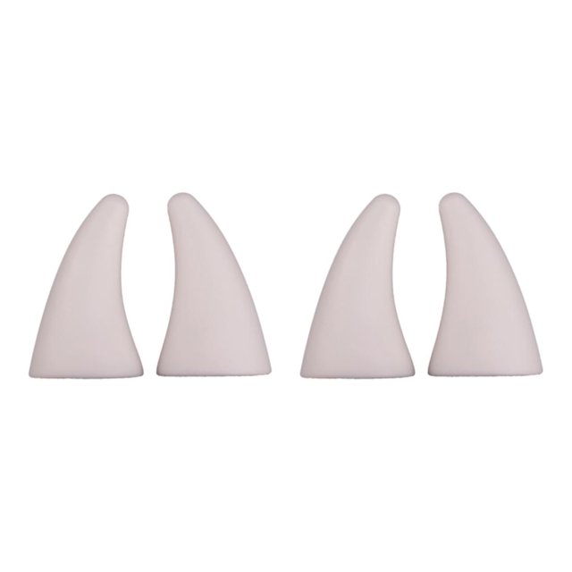 Baohd 2pieces Sticker Stand Out Crowd With Stylish Devil Horn Car Roof Decoration white 2Set