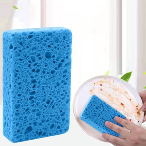 Cagogo Éponge de pulpe en bois, Éponges de cuisine naturelle pour le lavage de vaisselle, Éparpillement de la graisse à vaisselle rapide, Épouse de nettoyage écologique pour les pots de comptoir à évier