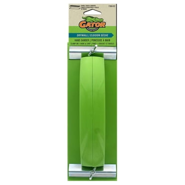 Gator Drywall Hand Sander Sanding Block, Metal Construction, Clamp-On and Hook & Loop