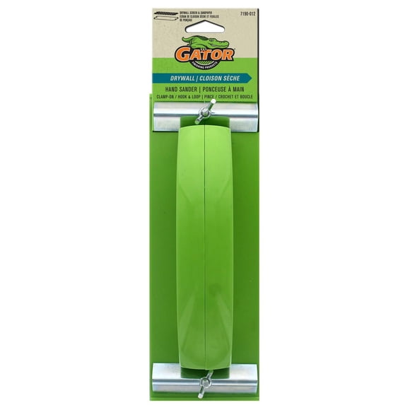 Gator Drywall Hand Sander Sanding Block, Metal Construction, Clamp-On and Hook & Loop