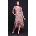 thumbnail image 2 of Bimba Coton Rose Rouge Baies & Oiseau Bulbe Femmes Poche Asymétrique Robe Droite Été Fête Mi-Longue-Xxx-Grand, 2 of 4