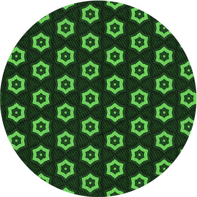 Ahgly Tapis Rond Lavable en Machine Intérieur Transitionnel Noir Nuit, 6 Pieds Rond