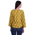 thumbnail image 4 of Moomaya Haut à Manches Longues Imprimé avec Patte de Boutonnage, Col Rond, Tunique d'Été Décontractée pour Femme, 4 of 5