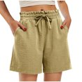 thumbnail image 2 of LSLJS Shorts de Sport Décontractés à Cordon pour Femmes, Couleur Unie, avec Poche, Shorts pour Femmes, 2 of 9