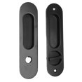 thumbnail image 3 of Poignée de Verrouillage de Poche Invisible Légère Serrure Noire Poignée Coulissante Circulaire Serrure pour Toilette Balcon, 3 of 10