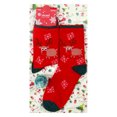 thumbnail image 2 of TIEVOSA Bas Mi-Mollet Imprimés de Noël Bas pour Femmes Chaussettes Festives (Rouge Brique), 2 of 6