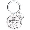 thumbnail image 1 of TIMIFIS Key Chain DIY To My SON Stainless Steel Last Name 26 Letter Keychain 2.5cm Valentine'S Day Gift, 1 of 5