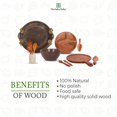 thumbnail image 3 of Brown Neem Wooden Compact Flip, Spatula, Ladle For Cooking Dosa, Roti, Chapati | Kitchen Tools | No Harmful Polish | Naturally Non-stick | Handmade - 27.5 Cm, 40 Gms, 3 of 5