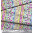 thumbnail image 2 of Soimoi Gray Velvet Fabric Circle & Cross Geometric Fabric Prints By Yard 58 Inch Wide, 2 of 4