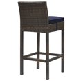 thumbnail image 3 of Modway Tabouret de Bar en Rotin et Aluminium de 30 Po avec Conduit en Brun/marine, 3 of 3