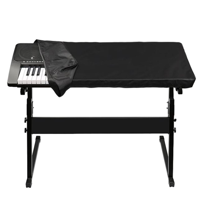 EIGTHTAIL Housse Antipoussière pour Clavier de Piano 88 Touches Housse Antipoussière pour Piano Numérique Protecto avec Cordon de Serrage Extensible Tissu Imperméable Noir
