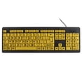 thumbnail image 1 of Czzoypi Large Print Keyboard for Visually Impaired, USB Wired Big Key Keyboard with Spill-Resistant Design, Elderly Senior Easy to See Computer Keyboard for Office Home Use, Yellow, 1 of 1
