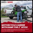 thumbnail image 2 of Black Widow Motorcycle Bike Carrier w/Ramp for 2" Hitch, 400 Pound Capacity, 2 of 5