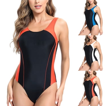 VBTAPA Maillot de Bain une Pièce pour Femme Amincissant Contrôle du Ventre 2025 Été Tenue de Plage Athlétique Liquidation Bleu TTG