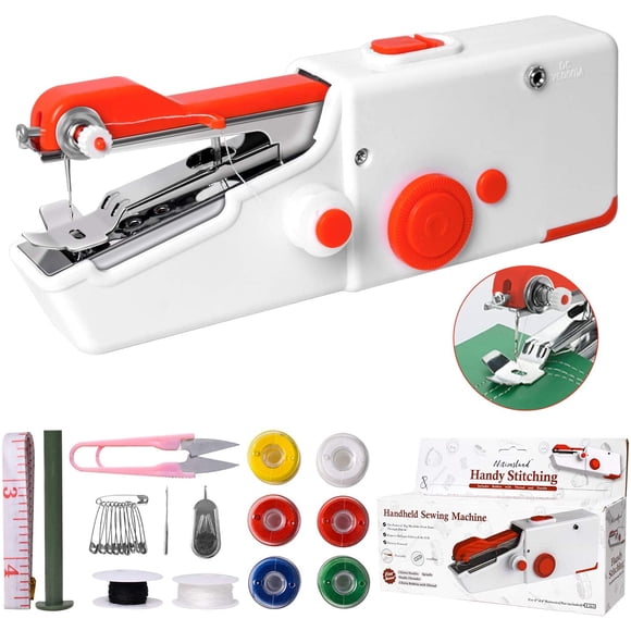 Handheld Sewing Machine, Mini Portable Electric Sewing Machine for Beginners Adult, Easy to Use and Fast Stitch Suitable for Clothes,Fabrics, Cutains,DIY Home Travel