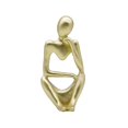 thumbnail image 1 of GUOOL Abstrait Sculpture Fait Main Résine Pensée Homme Maison r Ration Figure Main Or Gauche, 1 of 6