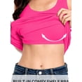 thumbnail image 5 of Charmo Women's Ribbed Long Tank Tops Racerback Undershirts with Shelf Bra, 5 of 5
