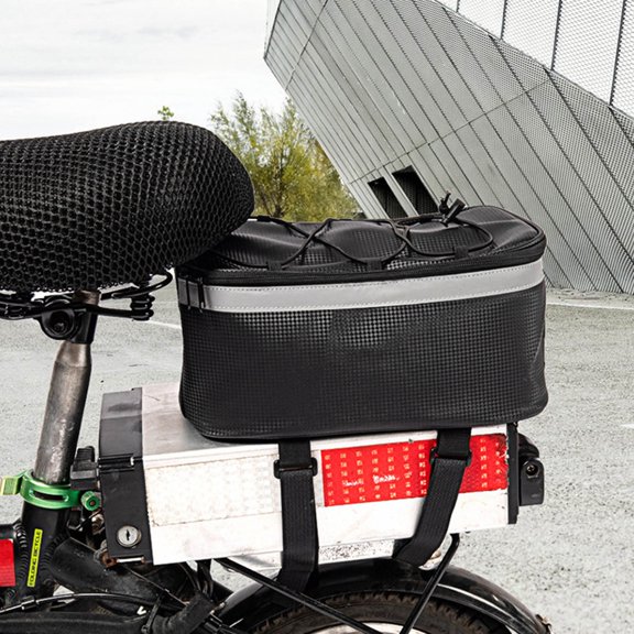 Sac de Siège Arrière Sac de Rangement pour Siège Arrière de Vélo Sac de Queue de Vélo Lumières de Roue de Vélo pour Conduite de Nuit