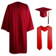 thumbnail image 1 of Ensemble Robe de Collation des Grades et Bonnet pour Adulte - Charme Année 2024, Robe en Polyester Unisexe avec Fermeture Éclair, 1 of 2