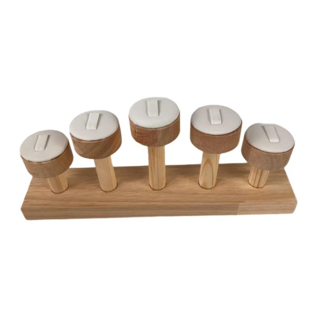 Tachiuwa Display 5 Tiers Storage Finger Display Stand for Jewelry Organizer white