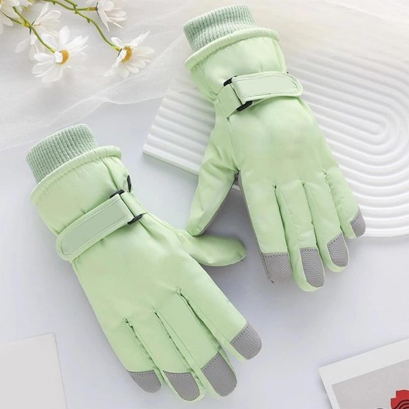PRETXORVE Écran Tactile Cyclisme à Cinq Doigts Hiver Imperméable Résistance au Froid Coupe-Vent Chaud Cyclisme Doublé en Molleton Essentiels pour Temps Froid