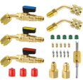 thumbnail image 2 of Air Conditioner Angled Ball Valve Adapter Fitting for R410A R134A R22 AC HVAC, 2 of 11