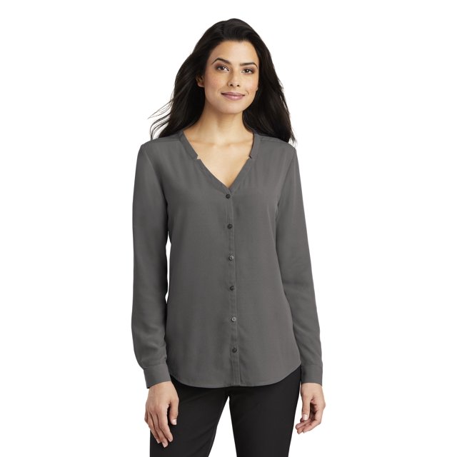 Port Authority Blouse à Manches Longues pour Femmes