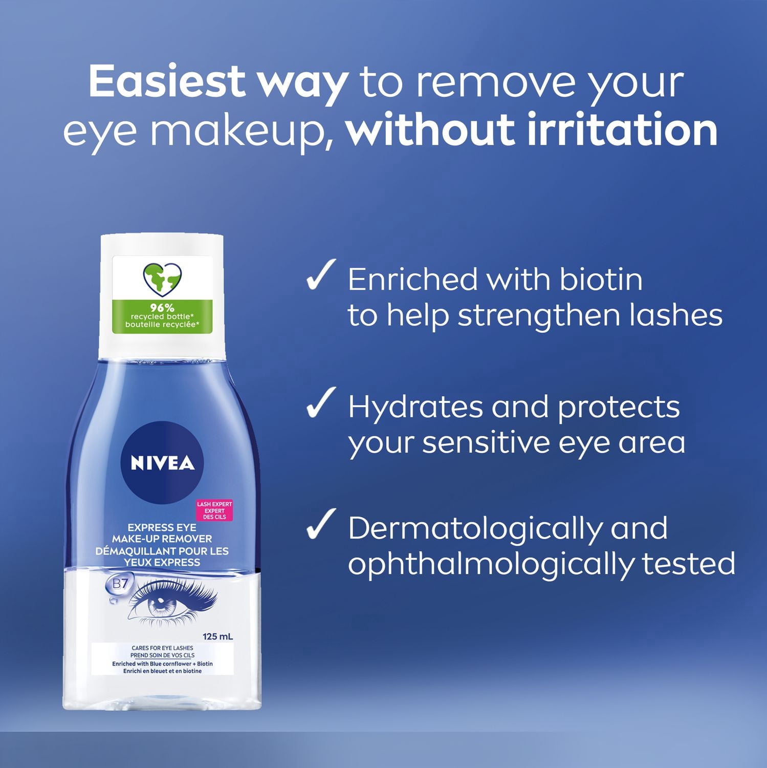Nivea Démaquillant express pour les yeux, 125 mL