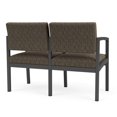 thumbnail image 5 of Lenox Steel Reception Waiting Room 2 Seats Chair / Charcoal Steel / Brown, 5 of 5