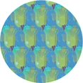 thumbnail image 1 of Ahgly Company Tapis Rond Lavable en Machine Intérieur Transitionnel Vert Profond, 4 Pieds Rond, 1 of 7