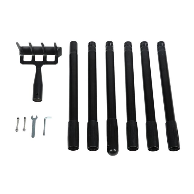 Weeding Rake Adjustable Length Stainless Steel Ergonomic Handle Hand Rake Garden Tool for Cultivating Loosening