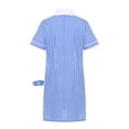 thumbnail image 4 of inhzoy Robe d'Été Décontractée pour Filles, à Fermeture Éclair, Manches Courtes, à Carreaux Vichy, Robe d'Uniforme Scolaire avec Ensemble de Chouchous pour Cheveux, Bleu 16, 4 of 6