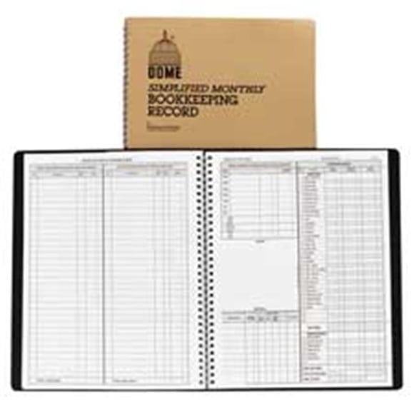 Dome Publishing Company- Inc. Monthly Accounting Book- 128 Pages- 9in.x11in.- Beige