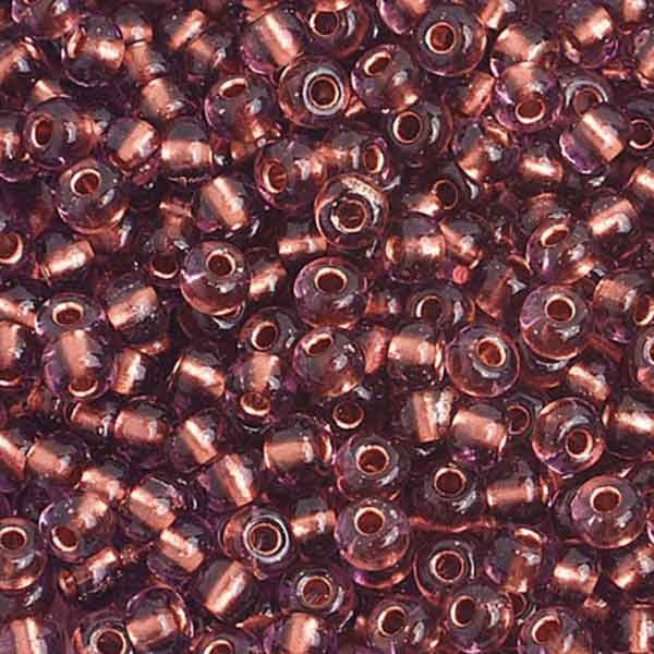 Perles de Rocaille en Verre 6/0 Améthyste Cuivre 40 Grammes