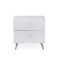 thumbnail image 1 of HomeRoots Furniture 253443 Particle Board, MDF White Nightstand, 1 of 1