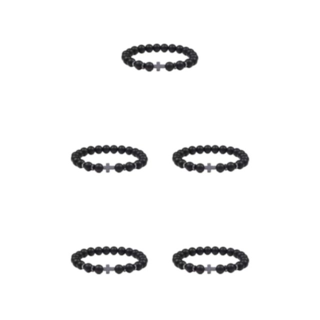 kurtrusly Wide Application Exquisite Beads Bracelet For Versatile Fashion Gifts Bracelets Frosted 5Set