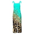 thumbnail image 4 of LOVZFMLL Combinaison pour Femme, Imprimée d'Été Sans Manches, Dos Nu, Ample, Longue, Verte, m, 4 of 5