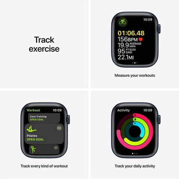 Apple Watch Series 7 GPS, 45mm Midnight Aluminum Case with