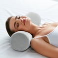 thumbnail image 4 of Oreiller Cylindrique Rond en Rouleau Cervical, Oreiller Cylindrique en Mousse Mémoire pour Genou/jambe/cou, Oreiller Cylindrique Rond en Rouleau, Oreiller Lombaire Cylindrique, Oreiller d'Appui-tête de Sofa Coussin pour Jambes Sommeil Soutien de Bureau, 4 of 5