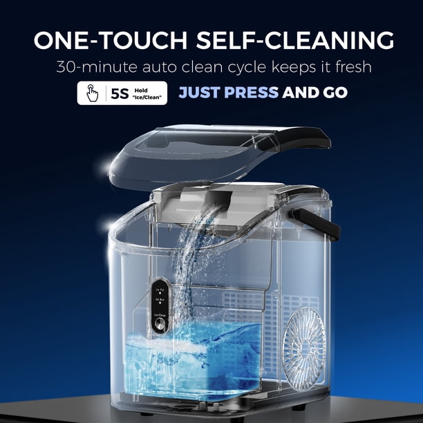 Simzlife 35lbs/24H Nugget Ice Maker Countertop,Portable Ice Maker