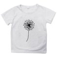 thumbnail image 4 of PMVFHDE Hauts de Sortie pour Fille Enfants Garçons Filles Décontracté Imprimé Pissenlit Col Rond Manches Courtes T-Shirt Graphique Haut,1-Blanc,9-10 Ans, 4 of 4