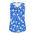 thumbnail image 5 of Haut Blouse Imprimé Sans Manches à Col en V Décontracté et Tendance pour Femme, 5 of 5